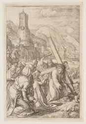 Christus draagt het kruis, uit The Passion