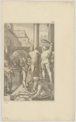De geseling van Christus, blad 6 uit de serie „De Passie“