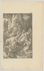 Graflegging, blad 11 van de reeks "De Passie"