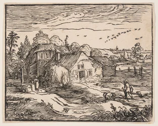 Landschap met boerderij