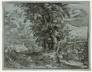 Landschap met een Herderkoppel, uit Vier Kleine Landschappen
