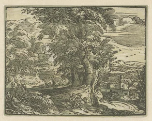 Landschap met zittend paartje