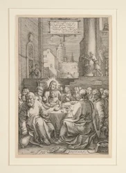 Laatste Avondmaal, uit De Passie, nr.1 in een serie van 12 gravures
