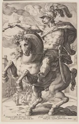 Marcus Curtius te paard, uit De Romeinse Helden