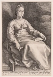 Melpomene, de Muze van de Tragedie, uit De Negen Muzen