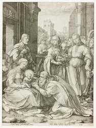 De Aanbidding der Wijzen, plaat vijf uit De Geboorte en Vroege Leven van Christus