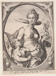 Venus en Amor, uit Drie heidense goden of godinnen