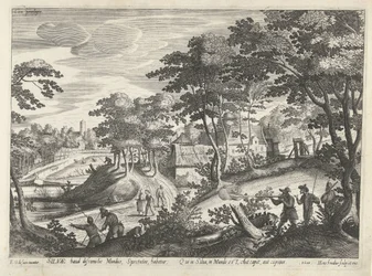 Landschap met een jachtscène