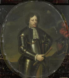 Portret van generaal-majoor Hans Willem, baron van Aylva, genaamd De Formidabele Generaal