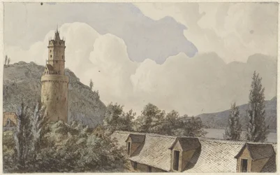 Gezicht over Andernach en de Rijn
