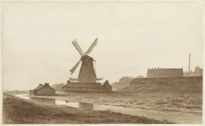 Molen bij het bolwerk Het Blauwhoofd te Amsterdam