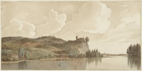 Rivierlandschap met Chokier aan de Maas