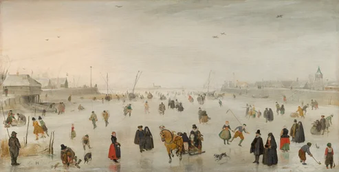 Een scène op het ijs, ca.1625