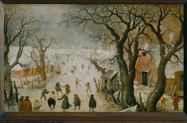 Winterlandschap (schilderij op eikenhout)