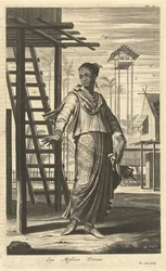 Portret van een vrouw van gemengde etnische afkomst