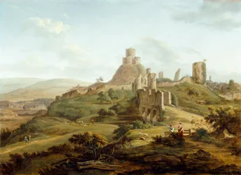 Uitzicht op Launceston Castle vanuit het zuiden