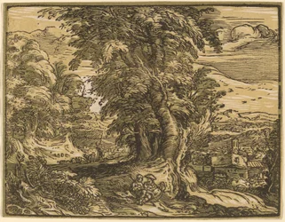 Landschap met een herderpaar