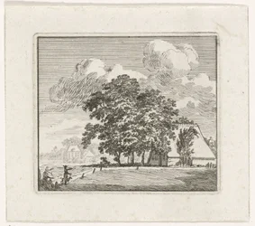 Boerderij in een landschap