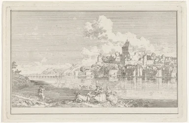 Gezicht op het Valkhof te Nijmegen