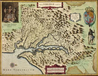 Een kaart van Virginia