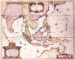 Algemene kaart van India tot Zuid-Japan en Noord-Australië via de Indonesische archipel en de Filippijnen, c.1700
