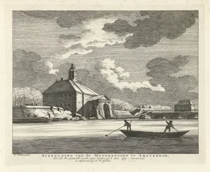 Verzakte Muiderpoort, gezien vanaf de Singelgracht, 1769