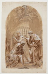 S. Peter doopt S. Processus en S. Martianus