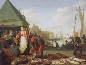 De vismarkt van Rotterdam