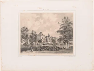 Gezicht op Haarlem vanaf het Spaarne