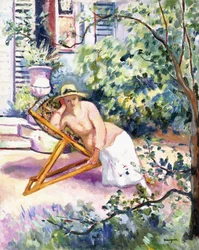Jeanne in de Tuin in Neuilly