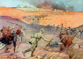 Verovering van Dahomey: De troepen van kolonel Dodds bij de poorten van Abomey