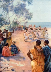 Uitzicht op Tahiti onder het bewind van Pomare IV (1813-1877)