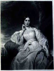 Madame Malibran in de rol van Desdemona, gegraveerd door Charles Turner, c.1830s