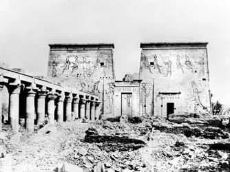 Tempel van Isis, Philae, Nubië, Egypte, 1887