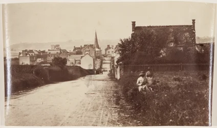 Uitzicht op een Normandische stad, c.1870