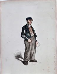De Commissionaire (Factor) door Henri Monnier, ca. 1850