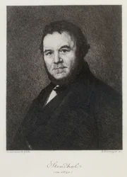 Portret van Marie-Henri Beyle, genaamd Stendhal 1783-1842 in 1840