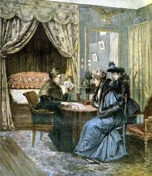 De kaartspelers - naar het schilderij van H. Cain, in 