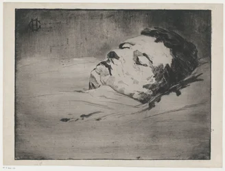 Portret van een onbekende man op zijn sterfbed