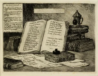 Boeken en lantaarn, 1880