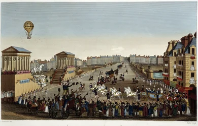 Ingang van Zijne Majesteit Louis XVIII naar Parijs