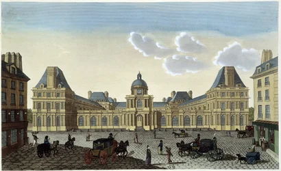 Uitzicht op het Palais du Luxembourg, circa 1820 - in “Vues de Paris” door Courvoisier
