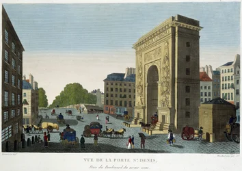Vue de la Porte de Saint-Denis - in Vues de Paris