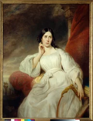 Portret van Maria Garcia, zangeres in de rol van Desdemona voor Othello