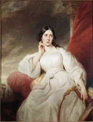 Portret van Maria Garcia genaamd de Malibran, in de rol van Desdemona (olie op doek)