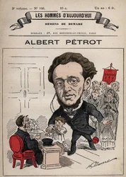 Cartoon van Albert Petrot 1837-1897 uit 