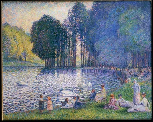 Het meer in het Bois de Boulogne, ca. 1899