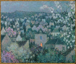 Avond in de lente (schilderij op doek)