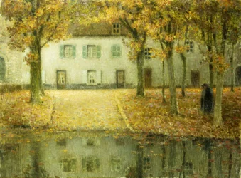 Klein plein aan de oevers van de Eau in Chartres