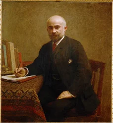 Adophe Jullien, historicus en muziekcriticus (schilderij op doek)